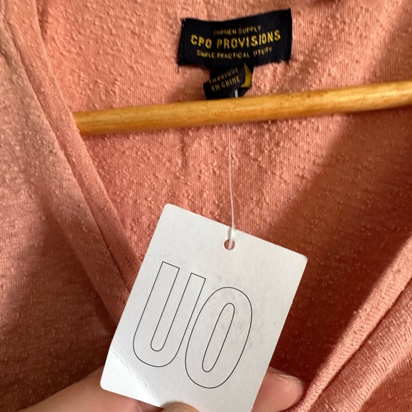 NWT Urban Outfitters CPO Provisions Textured Peach Oversized Top Size Large - Picture 7 of 9